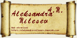 Aleksandra Milešev vizit kartica
